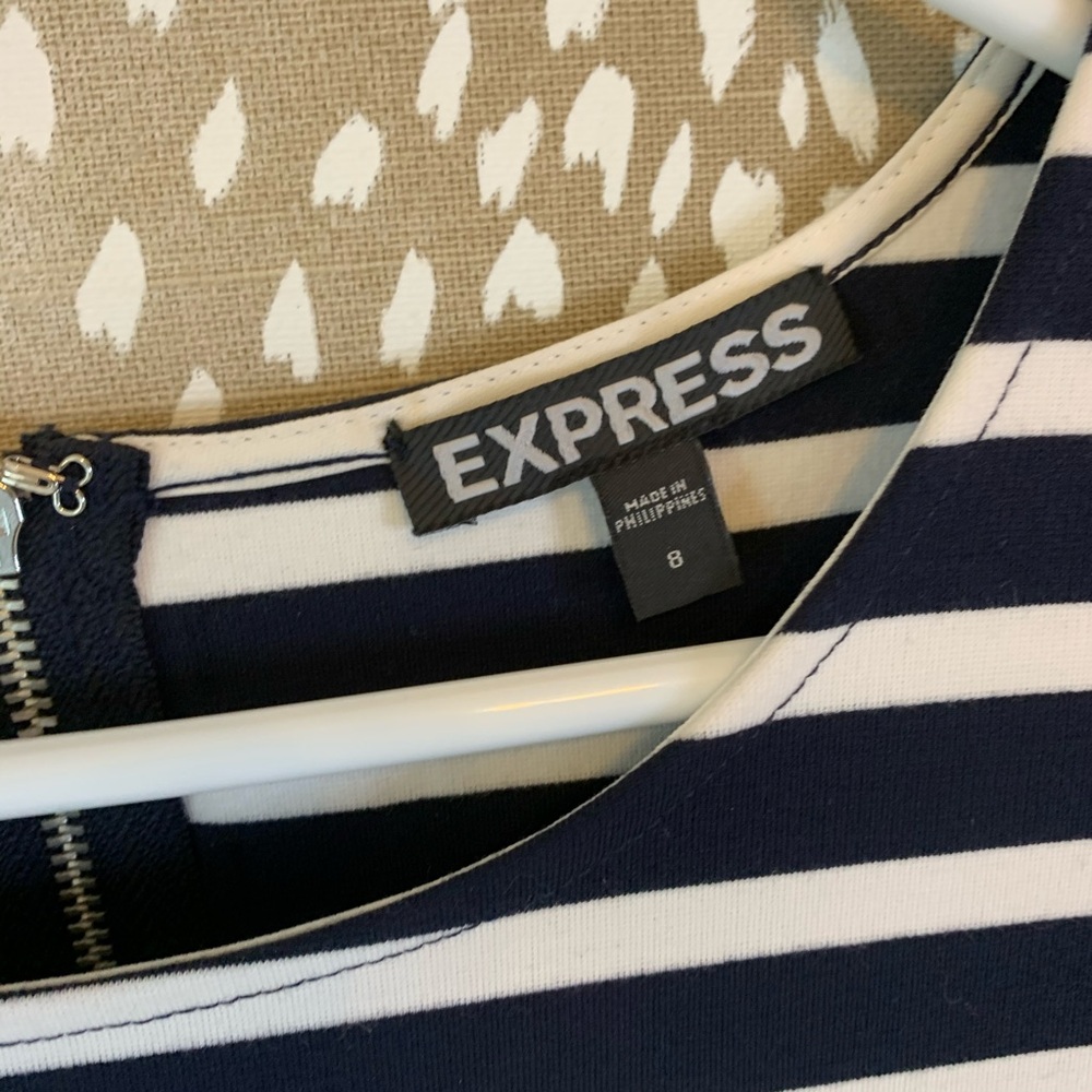 Express Striped Mini Dress Size 8 - Picture 2 of 3
